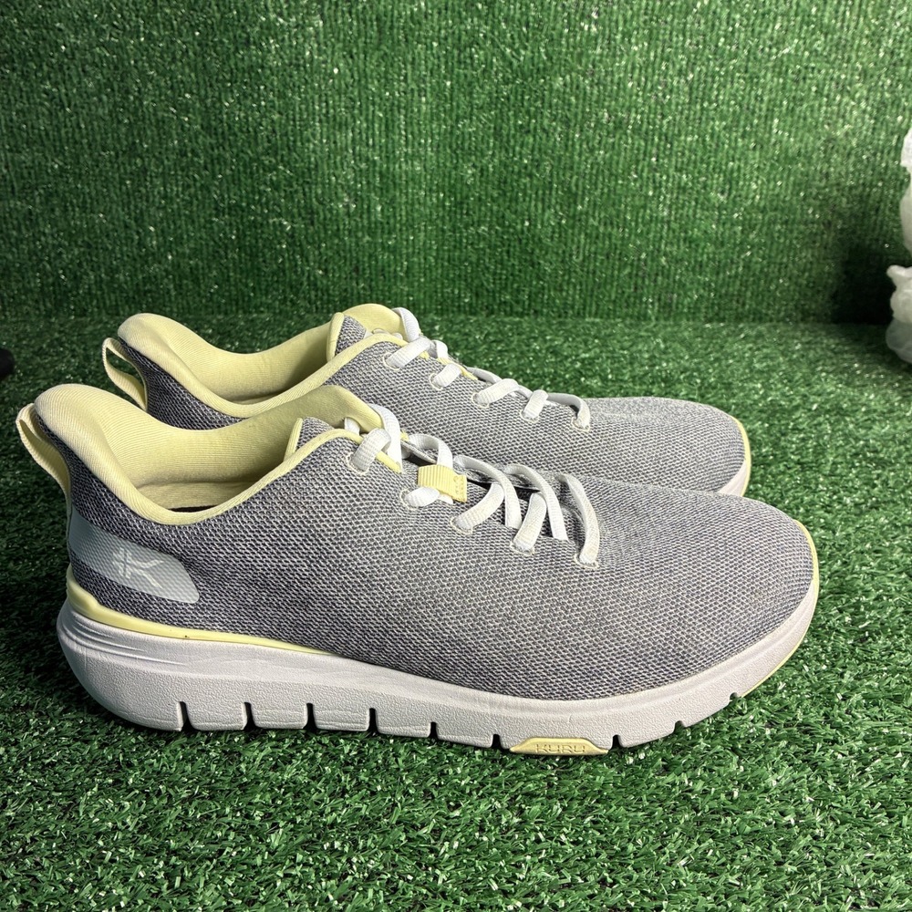 Kuru Flex Via Knit Orthopedic Breathable Walking Sneakers Gray Womens 9.5 Wide